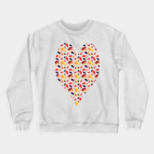 Autumn Birch Leaves on Marbled background Crewneck Sweatshirt